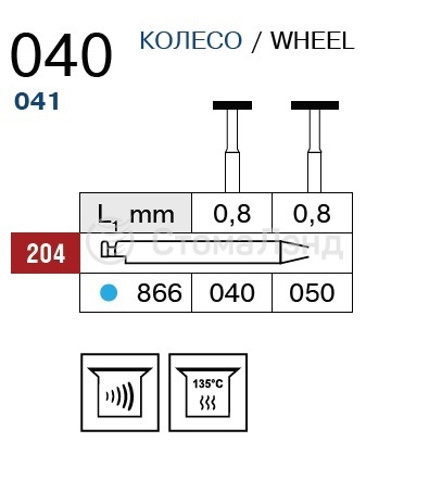 Алмазный бор колесо d-050 L-0,8 мм СЗ